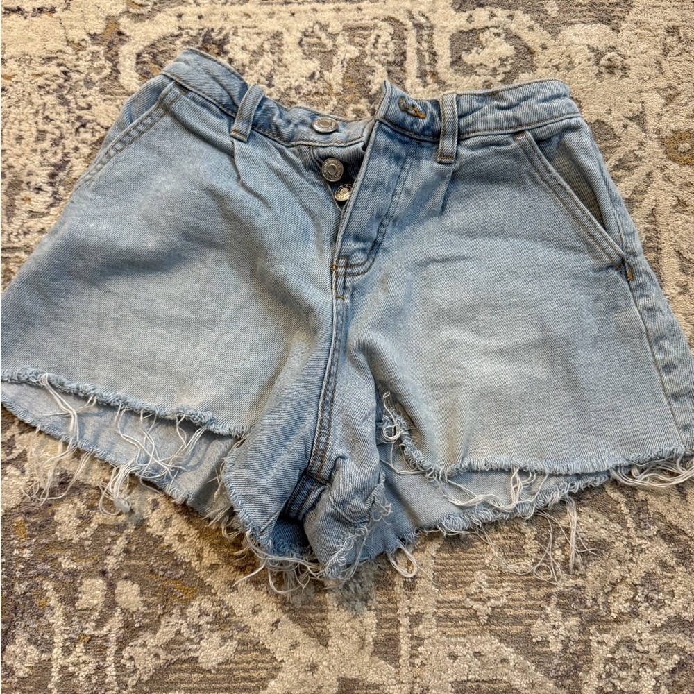 Wild Fable Blue Jean Shorts Distressed Frayed Hem